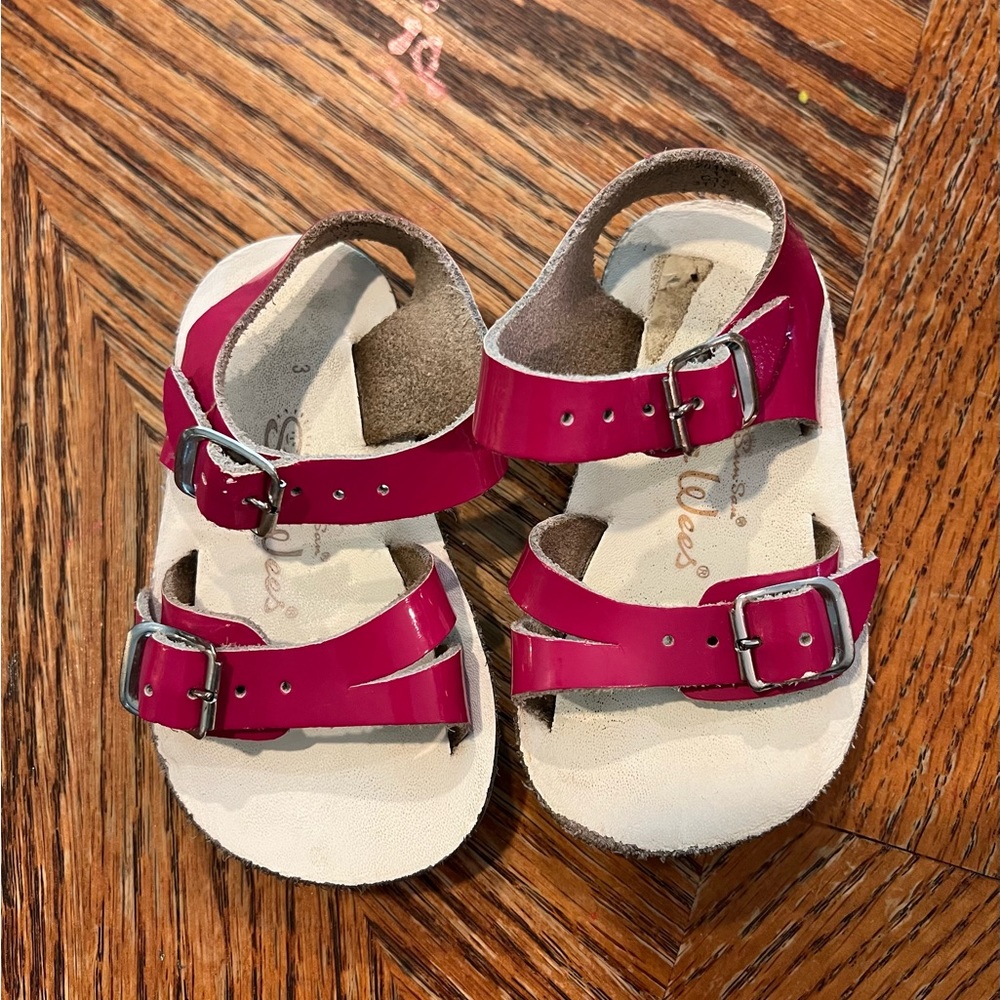 Pink saltwater sandals